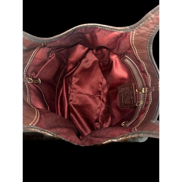 Coach Ergo Pieced Large Bag 11310 Pink Suede Limited Edition Patchwork Hobo +Tag - Picture 7 of 8